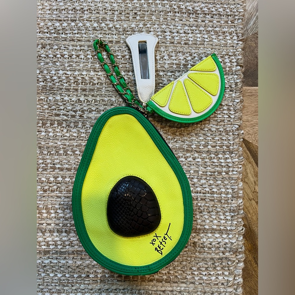 Betsey Johnson’ Avocado and Lime clutch